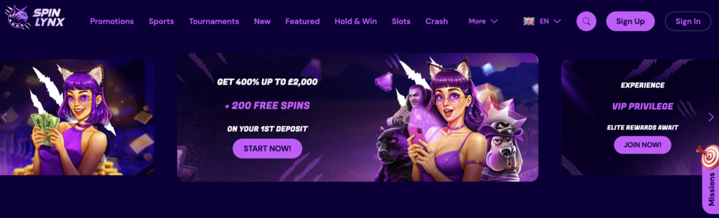 Spin Lynx, bonus buy casino